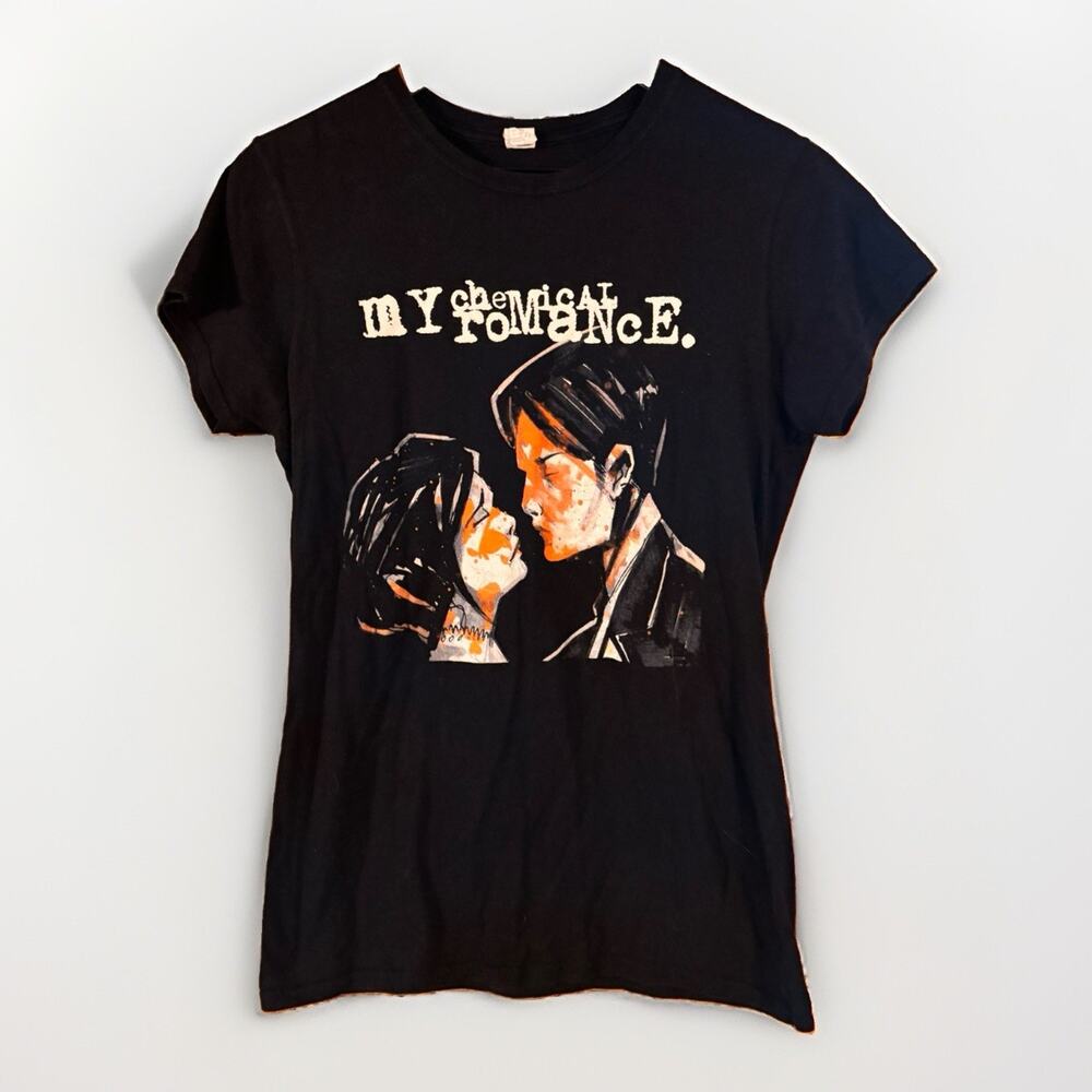 My Chemical Romance Band T-Shirt Women’s XL Black Graphic Emo Emo Rock Tee